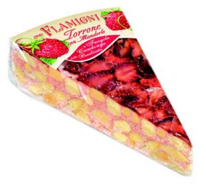  Torrone Artigianale Morbido  di Mandorle   e  Fragole  ,150gr 